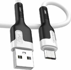 Kabel USB Jellico USB-A - microUSB 1 m Biały (6973771100993) 1