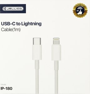 Kabel USB Jellico USB-C - Lightning 1 m Biały (6972310641799) 6
