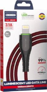Kabel USB Jellico USB-A - Lightning 1 m Czerwony (6972310641034) 1