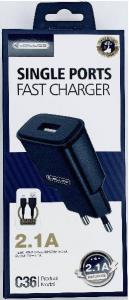 Ładowarka Jellico C36 1x USB-A 2.1 A (6973771106391) 2