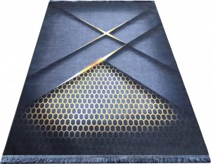 Profeos Czarny antypoślizgowy dywan w stylu glamour - Akris 5 80 x 150 cm 1