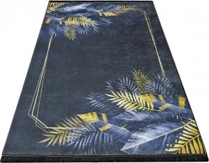 Profeos Czarny nowoczesny dywan w piórka - Akris 1 180 x 280 cm 1