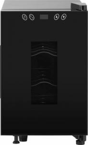 Chłodziarka do wina Royal Catering Winiarka lodówka chłodziarka do wina napojów na 6 butelek LED 17 l czarna Winiarka lodówka chłodziarka do wina napojów na 6 butelek LED 17 l czarna 6