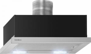 Okap Bredeco Okap kuchenny teleskopowy podszafkowy do zabudowy STAL LED 301.6 m3/h 60 cm Okap kuchenny teleskopowy podszafkowy do zabudowy STAL LED 301.6 m3/h 60 cm 2