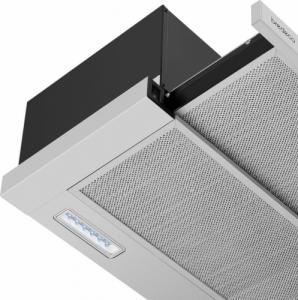 Okap Bredeco Okap kuchenny teleskopowy podszafkowy do zabudowy STAL LED 301.6 m3/h 60 cm Okap kuchenny teleskopowy podszafkowy do zabudowy STAL LED 301.6 m3/h 60 cm 3