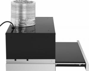 Okap Bredeco Okap kuchenny teleskopowy podszafkowy do zabudowy STAL LED 301.6 m3/h 60 cm Okap kuchenny teleskopowy podszafkowy do zabudowy STAL LED 301.6 m3/h 60 cm 5