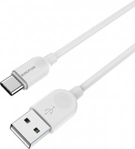 Kabel USB Borofone BOROFONE USB KABEL - BX14 2.4A USB-C 1M BIAŁY 1