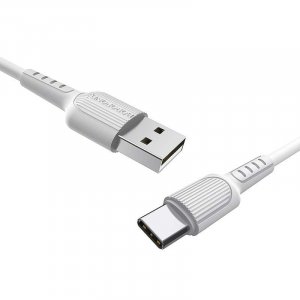 Kabel USB Borofone USB-A - USB-C 1 m Biały (6957531099468) 1