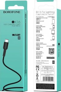 Kabel USB Borofone BOROFONE USB KABEL - BX16 2A USB-C 1M CZARNY 5