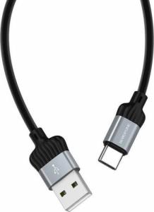 Kabel USB Borofone USB-A - USB-C 1 m Czarny (6931474706003) 1