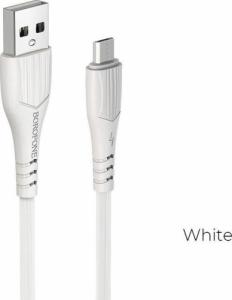 Kabel USB Borofone BOROFONE USB KABEL - BX37 2.4A MICRO-USB 1M BIAŁY 1