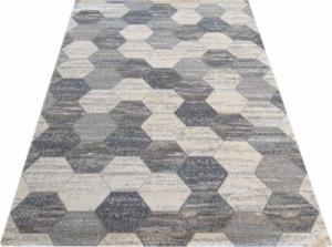 Profeos Szary nowoczesny dywan w sześciokąty - Howard 120 x 170 cm 1
