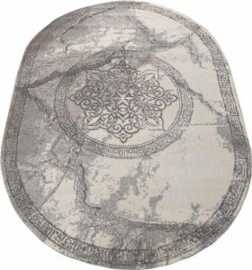 Profeos Szary owalny dywan rozeta - Vasco 5S 160 x 220 cm 1