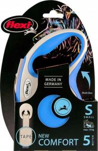 Flexi New Comfort Smycz automatyczna S taśma 5m Niebieska 2