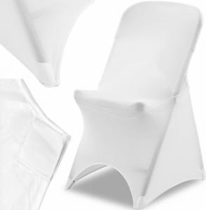 Royal Catering Pokrowiec elastyczny uniwersalny na krzesło biały Pokrowiec elastyczny uniwersalny na krzesło biały 1