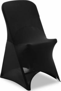 Royal Catering Pokrowiec elastyczny uniwersalny na krzesło czarny Pokrowiec elastyczny uniwersalny na krzesło czarny 2