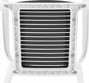 Royal Catering Krzesło plastikowe z oparciem ażurowym na taras balkon 4 szt. czarno-białe Krzesło plastikowe z oparciem ażurowym na taras balkon 4 szt. czarno-białe 3