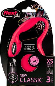 Flexi New Classic Smycz automatyczna Linka XS 3m Czerwona 2