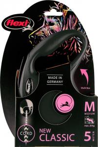 Flexi New Classic Smycz automatyczna Linka M 5m Czarna 2