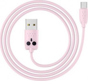 Kabel USB Hoco USB-A - USB-C 1 m Różowy (6957531093718) 1