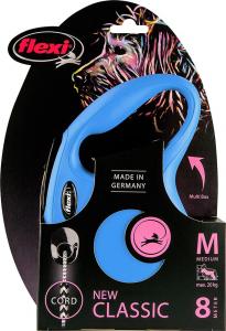 Flexi New Classic Smycz automatyczna Linka M 8m Niebieska 2