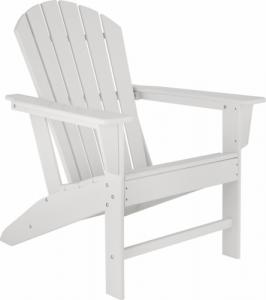 Tectake Krzesło ogrodowe - biały/biały 1