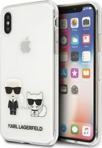 Karl Lagerfeld Karl Lagerfeld KLHCI65CKTR iPhone Xs Max hardcase Transparent Karl & Choupette 1