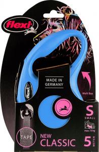Flexi New Classic Smycz automatyczna taśma S 5m Niebieska 2