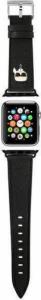 Karl Lagerfeld Karl Lagerfeld Pasek KLAWLOKHK Apple Watch 42/44/45mm czarny/black strap Saffiano Karl Heads 1
