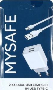 Ładowarka Mysafe CH24A 2x USB-A 2.4 A (5904208500698) 1