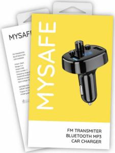 Transmiter FM Mysafe MYSAFE TRANSMITER ŁADOWARKA FMCAR CZARNY 1