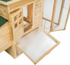 Tectake Kurnik, klatka z wybiegiem dla kur, królików Isabella 198x75x102cm - brązowy 5