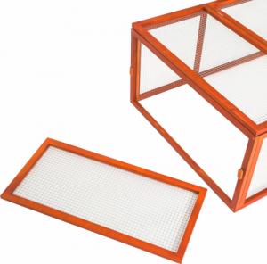 Tectake Wybieg dla królików z 4 drzwiami - brązowy 3