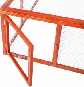 Tectake Wybieg dla królików z 4 drzwiami - brązowy 4