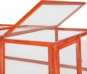 Tectake Wybieg dla królików z 4 drzwiami - brązowy 5