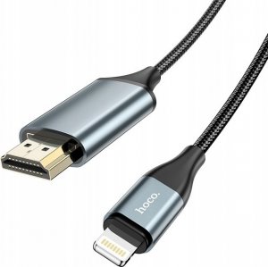 Kabel USB Hoco Lightning - HDMI 2 m Czarny (6931474750365) 1