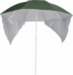 vidaXL vidaXL Parasol plażowy ze ściankami bocznymi, zielony, 215 cm 2