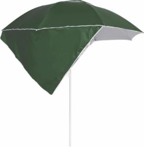 vidaXL vidaXL Parasol plażowy ze ściankami bocznymi, zielony, 215 cm 4