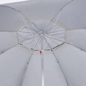 vidaXL vidaXL Parasol plażowy ze ściankami bocznymi, zielony, 215 cm 6