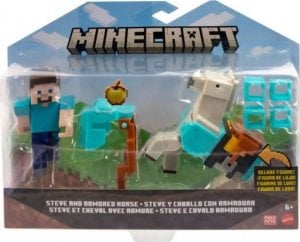Figurka Minecraft MINECRAFT FIGURKI 2-PAK STEVE AND ARMORED HORSE 1