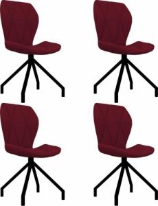 vidaXL vidaXL Krzesła stołowe, 4 szt., czerwone, sztuczna skóra 1