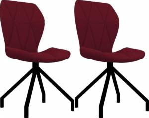 vidaXL vidaXL Krzesła jadalniane, 2 szt., czerwone, sztuczna skóra 1