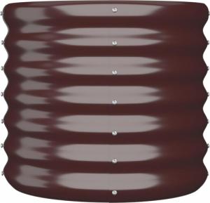 vidaXL vidaXL Donica ogrodowa z malowanej proszkowo stali, 40x40x36 cm, brąz 3