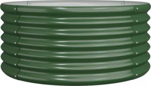 vidaXL vidaXL Donica ogrodowa, malowana proszkowo stal, 80x80x36 cm, zielona 2