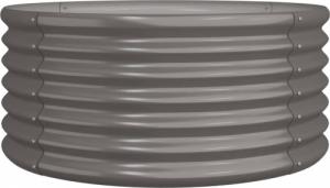 vidaXL vidaXL Donica ogrodowa, malowana proszkowo stal, 80x80x36 cm, szara 2