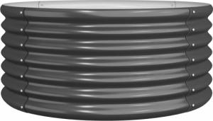 vidaXL vidaXL Donica ogrodowa, malowana proszkowo stal, 80x80x36 cm, antracyt 2