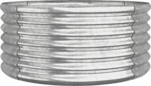 vidaXL vidaXL Donica ogrodowa, malowana proszkowo stal, 80x80x36 cm, srebrna 2