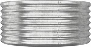 vidaXL vidaXL Donica ogrodowa, malowana proszkowo stal, 80x80x36 cm, srebrna 3