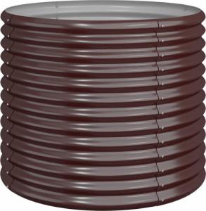 vidaXL vidaXL Donica ogrodowa z malowanej proszkowo stali, 80x80x68 cm, brąz 2