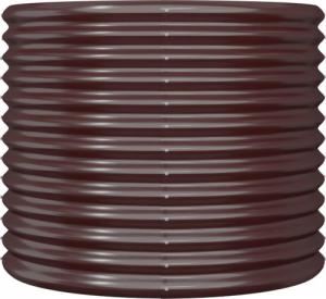 vidaXL vidaXL Donica ogrodowa z malowanej proszkowo stali, 80x80x68 cm, brąz 3